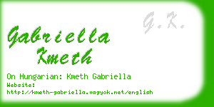 gabriella kmeth business card